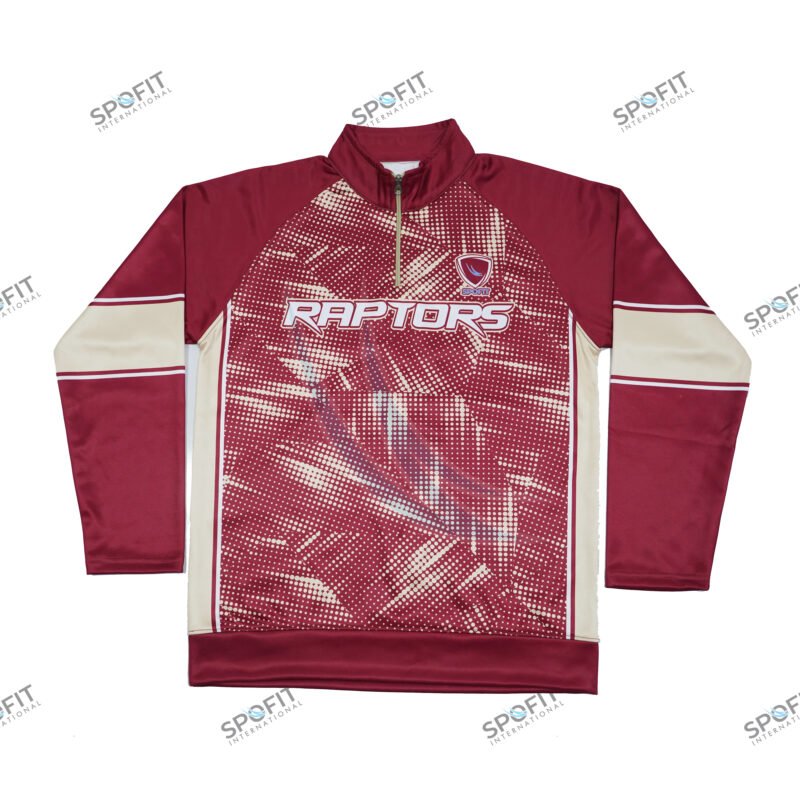 Raglan Style Quarter Zip Sweatshirt