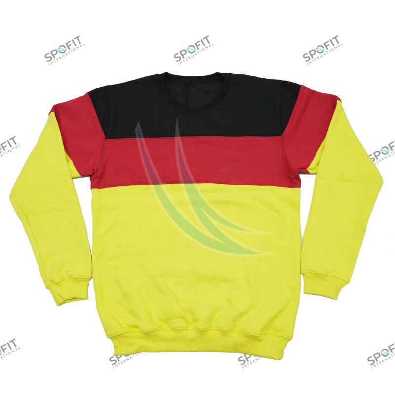  Minimalist panel Up Round Neck Sweatshirt