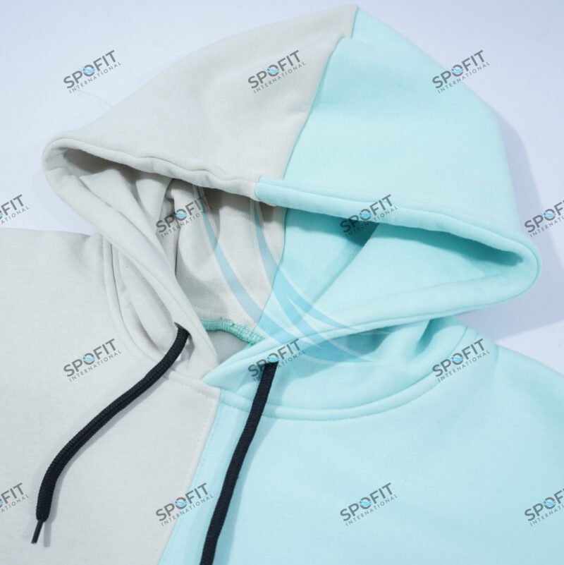 Exclusive Polyester Two Tone Pull Over Hoodie with Rib Bottom - Image 2