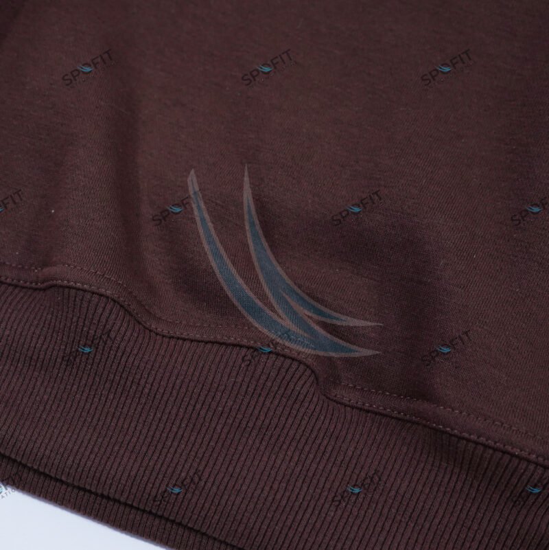  Fleece Track Hoodie with Rib Bottom
