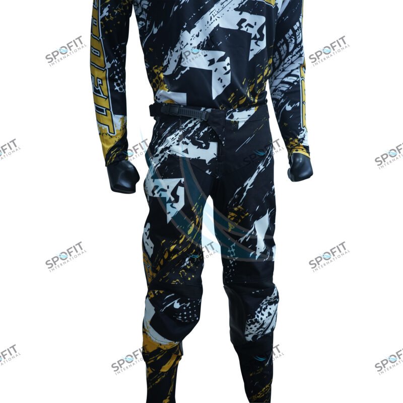 Elite Sublimated Motocross Uniform Set - Knee Brace Support - Image 3